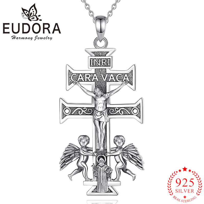 유도라 925 스털링 실버 카라바카 십자가 예수 목걸이 - 925 Sterling Silver Chain Necklace Men 리뷰 및 가격
