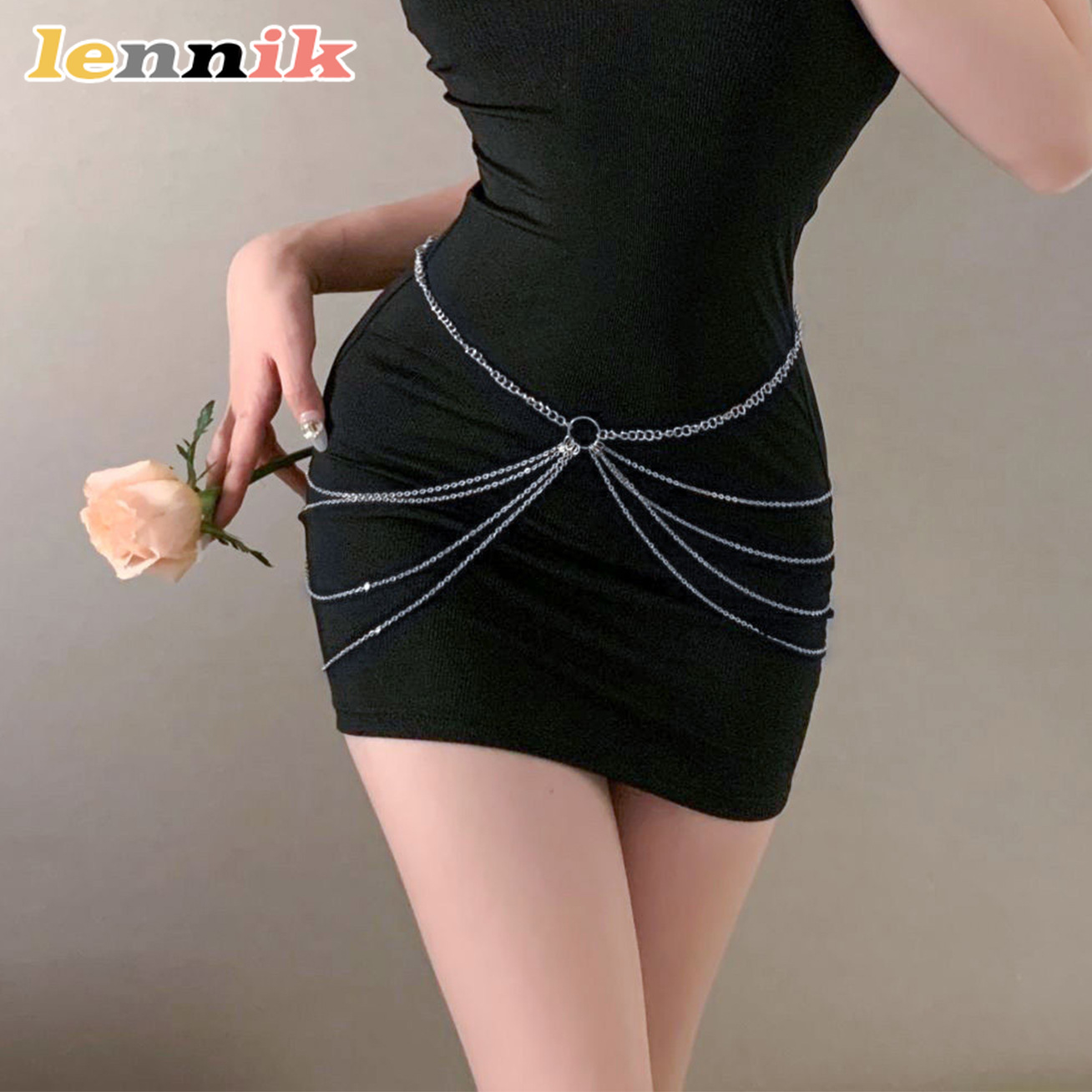 LENNIK 태슬 메탈 멀티 레이어 허리 체인, 여성용 - Body Jewelry 리뷰 및 가격