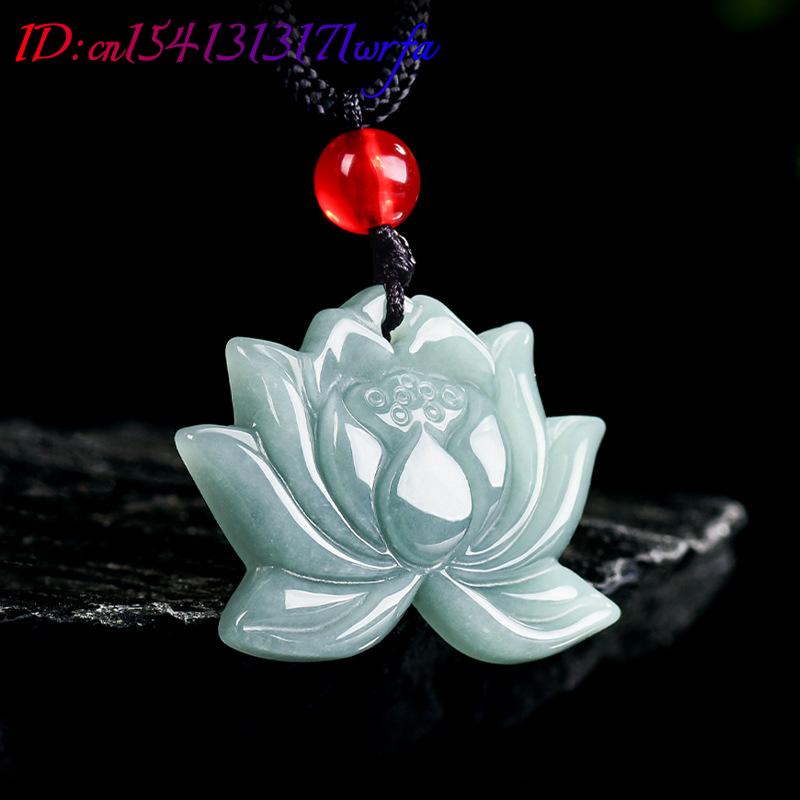 미얀마 경옥 연꽃 펜던트 목걸이 매력 럭셔리 스톤 디자 - Necklaces 리뷰 및 가격